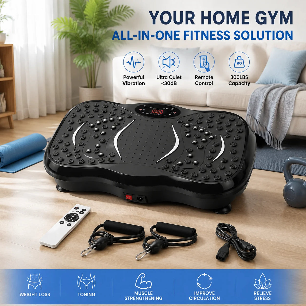 Diamri Whole Body Vibration Plate Exercise Machine With Remote