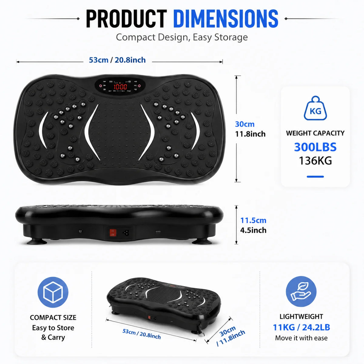Diamri Whole Body Vibration Plate Exercise Machine With Remote