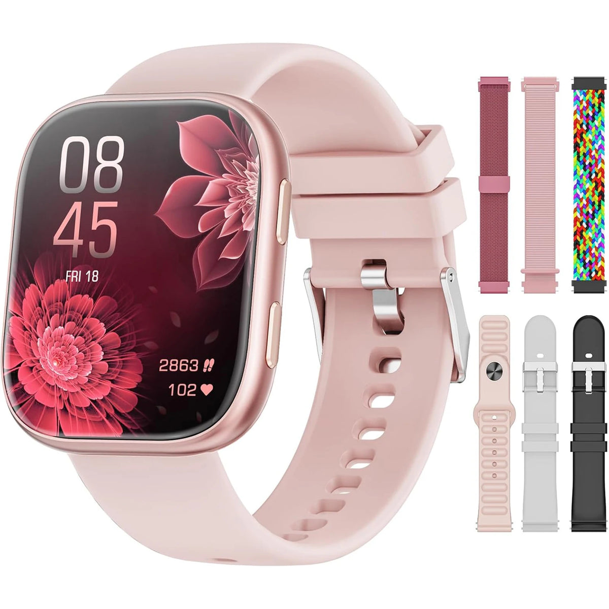 Smartwatch Fitness Tracker With Heart Rate Sleep And Sports Tracking