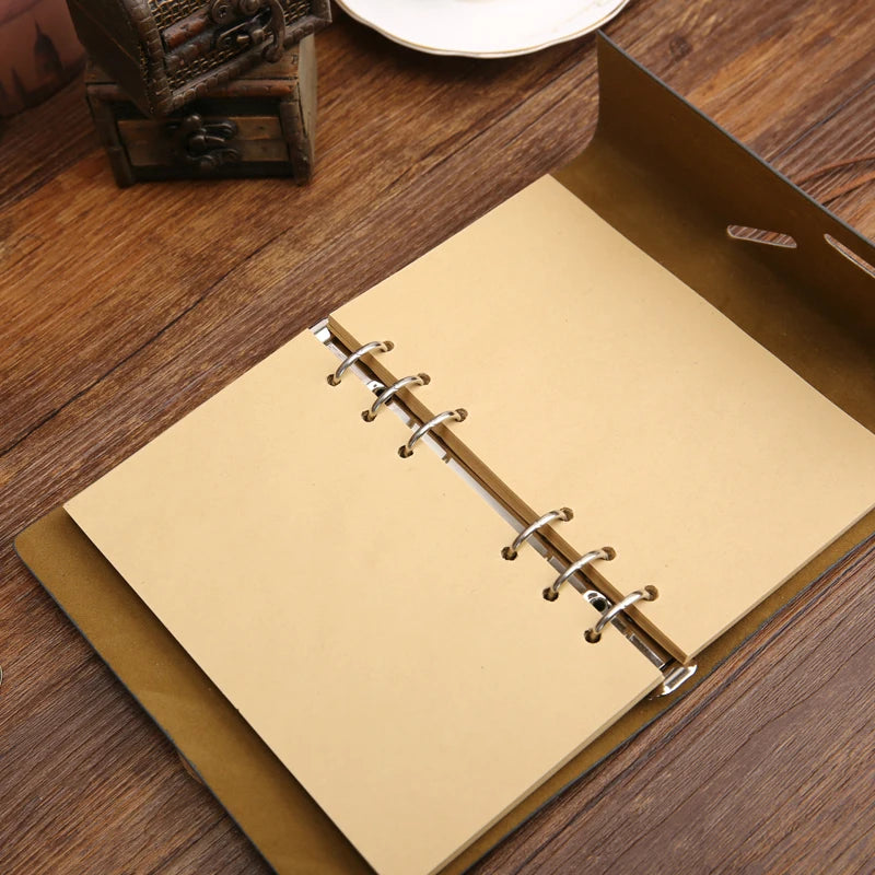 Phantaci Vintage Pirate Spiral Notebook With Soft Leather Cover