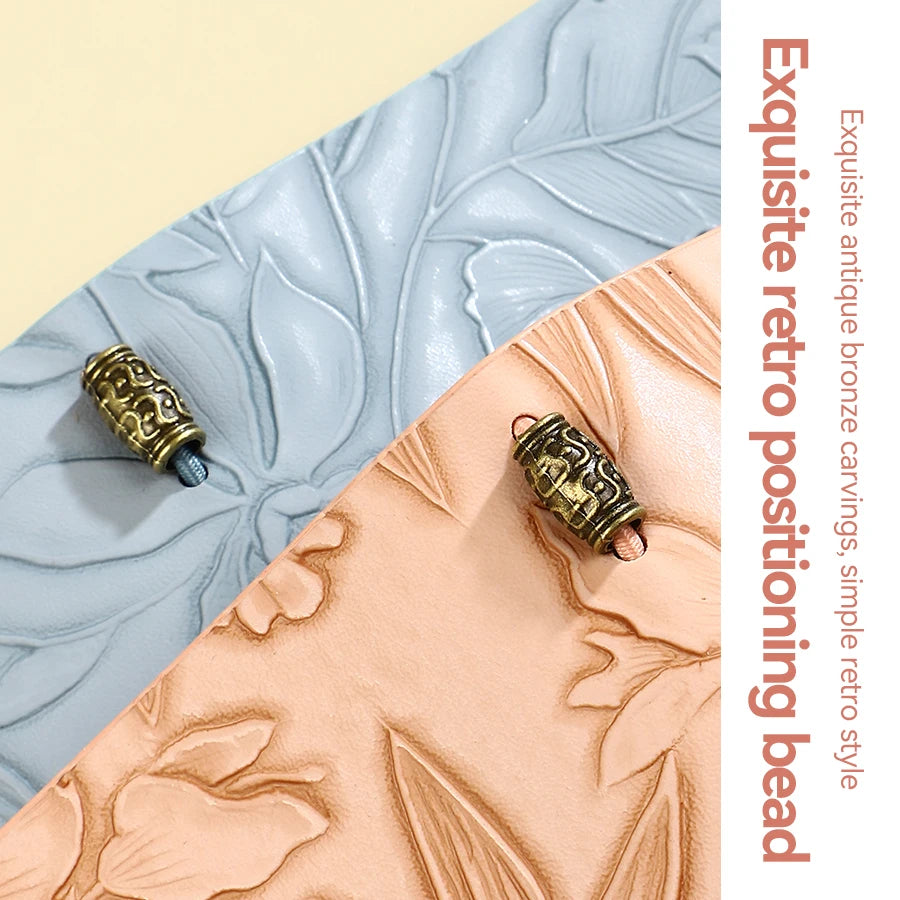 Embossed Floral Travel Journal With Elastic Strap And Lined Pages
