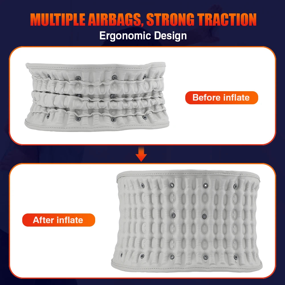 Pastsky Rechargeable Heated Lumbar Support With Red Light And Vibration Massage