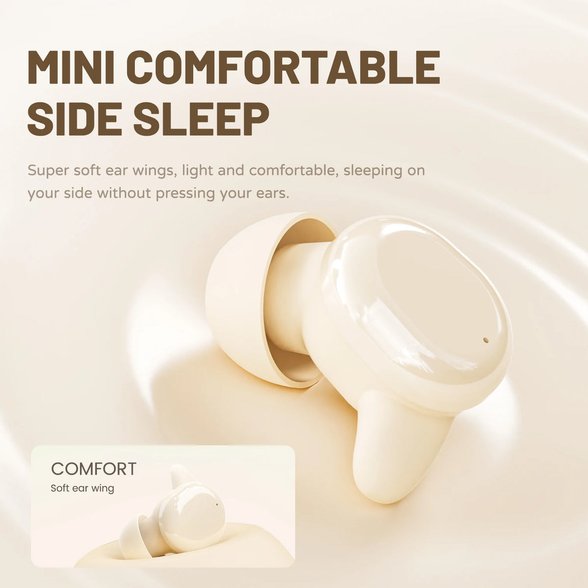SHUKE Bluetooth Sleep Earbuds With Noise Cancellation For Side Sleepers