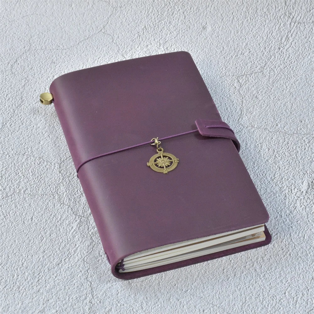 RAYSLIN Genuine Leather Refillable Custom Travel Diary Journal