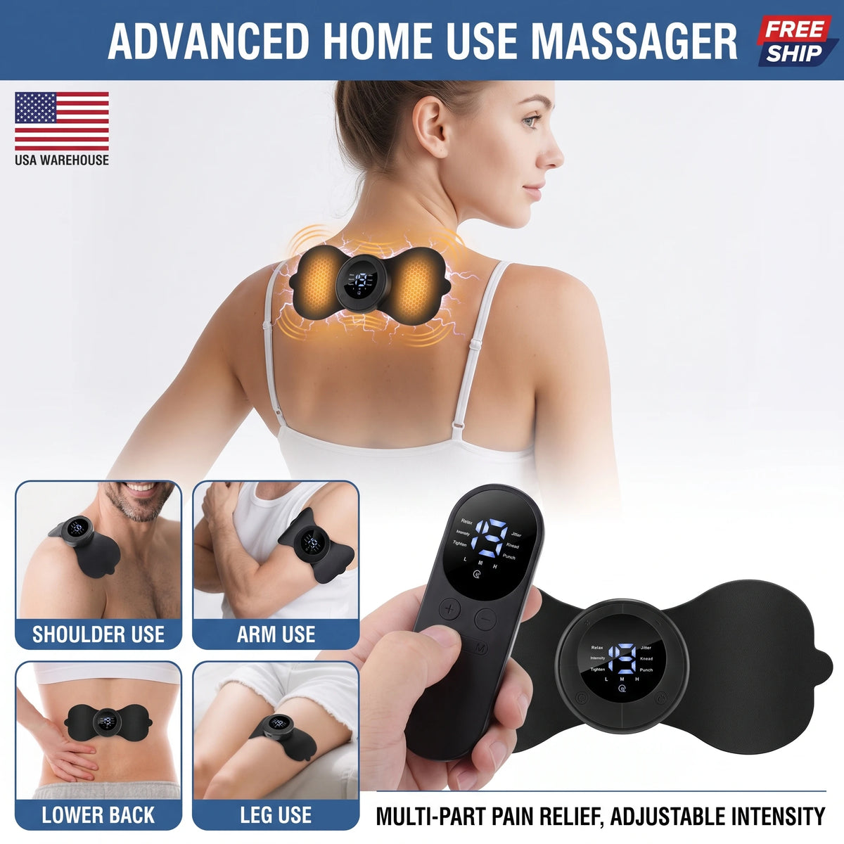 Hailicare EMS Neck Massager With Heat And Multiple Massage Modes