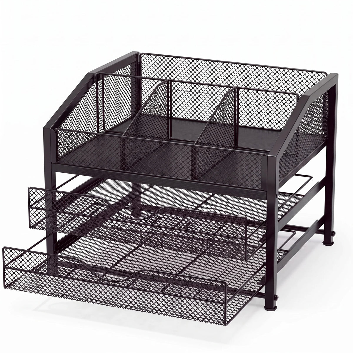 Coffee Bar Organizer With K Cup Holder And Condiment Storage
