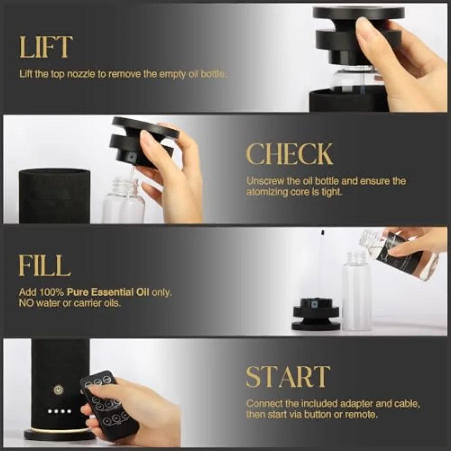 Waterless Scent Diffuser Starter Kit For Home Aromatherapy
