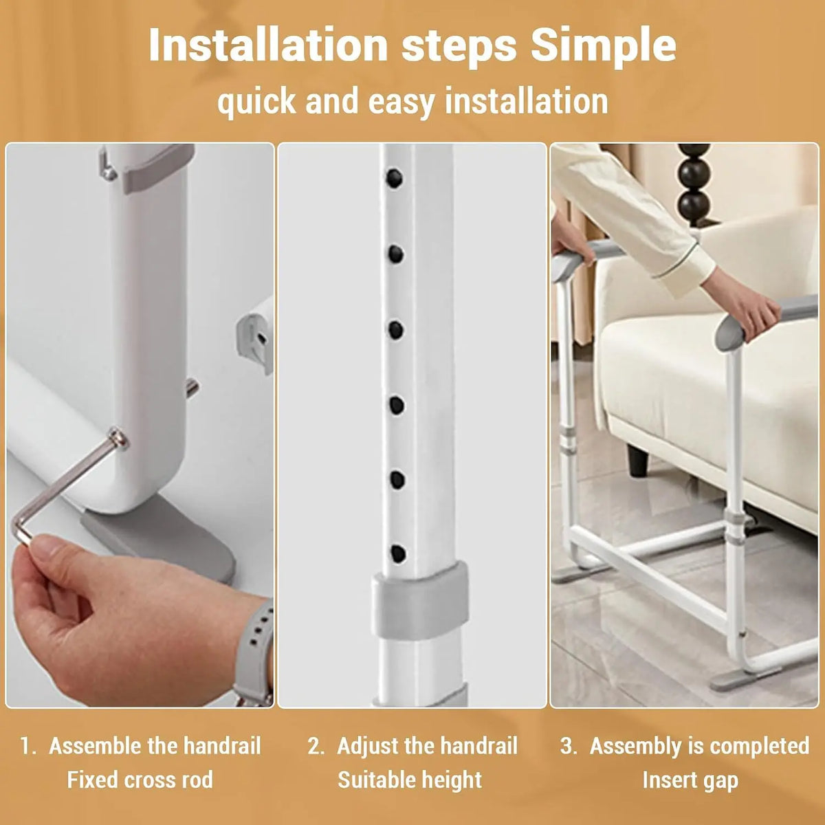 Adjustable Stand Up Assist Handle For Bedside Chair Support