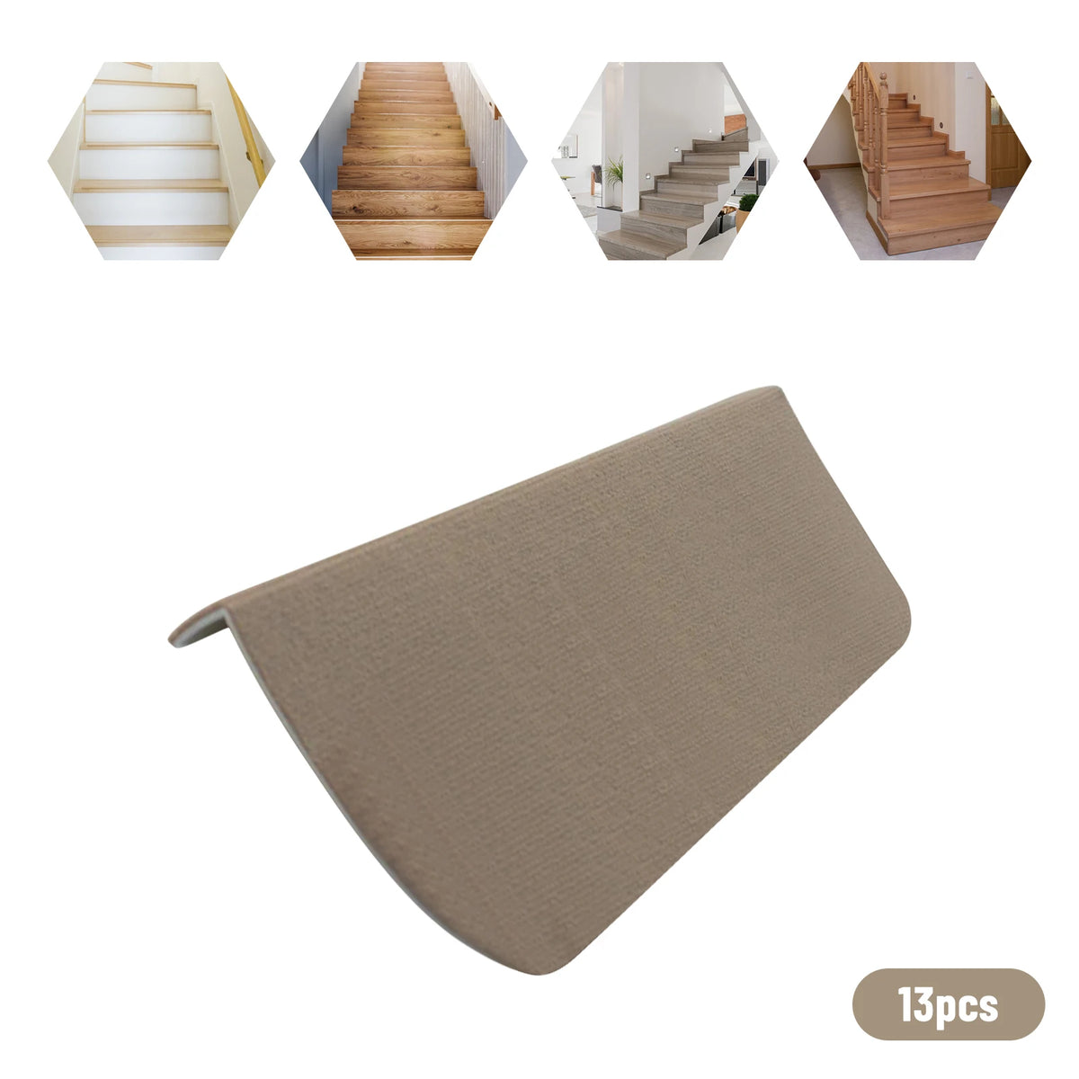Bymaocar Non Slip Carpet Stair Treads for Home Floor Protection