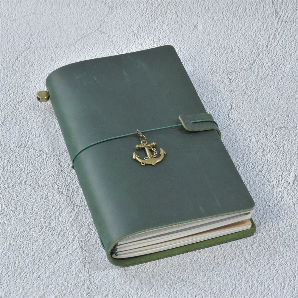 RAYSLIN Genuine Leather Refillable Custom Travel Diary Journal