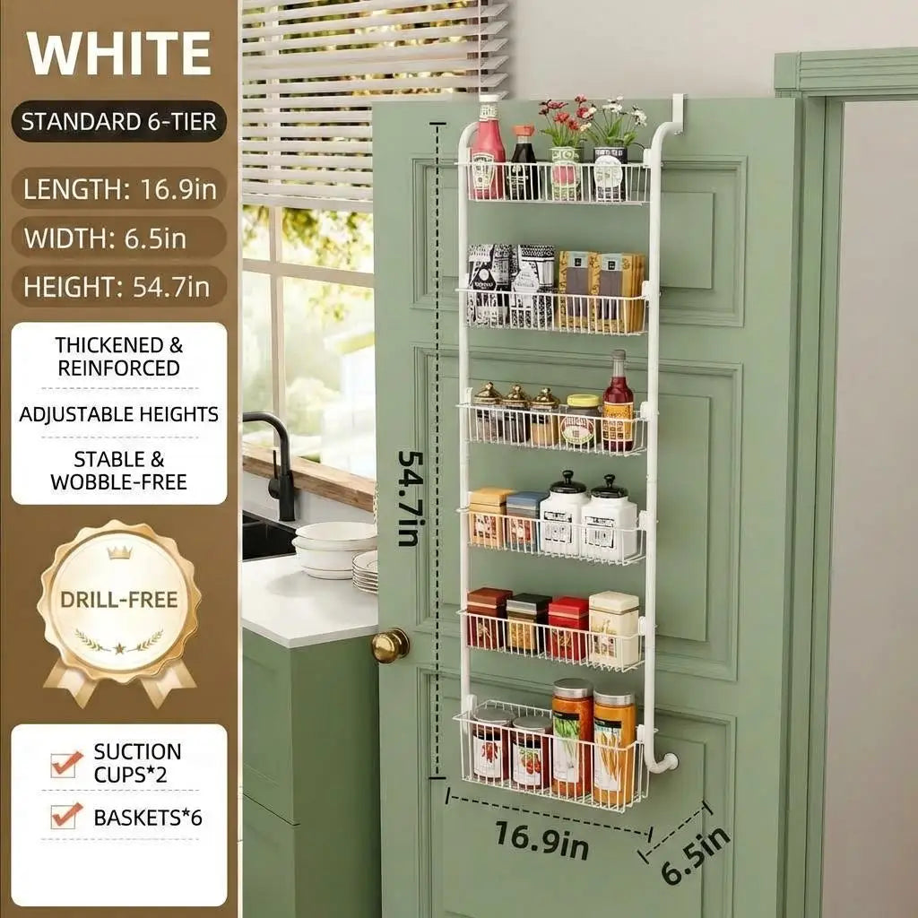 HiMISS Over Door Pantry Organizer Metal Storage Rack