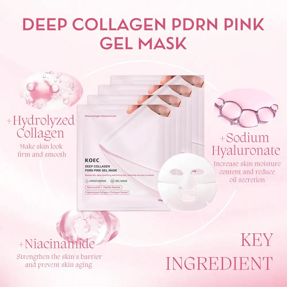 Pdrn Pink Collagen Gel Face Mask Deep Hydration Moisturizing Treatment