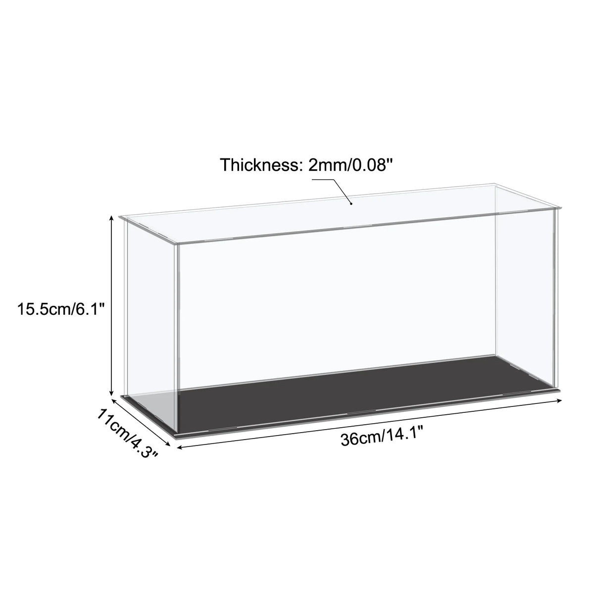 Acrylic Display Case Dustproof Storage Box For Collectibles