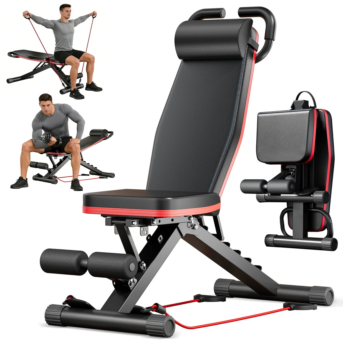 Multifunctional Foldable Dumbbell Bench With Multiple Level Adjustments