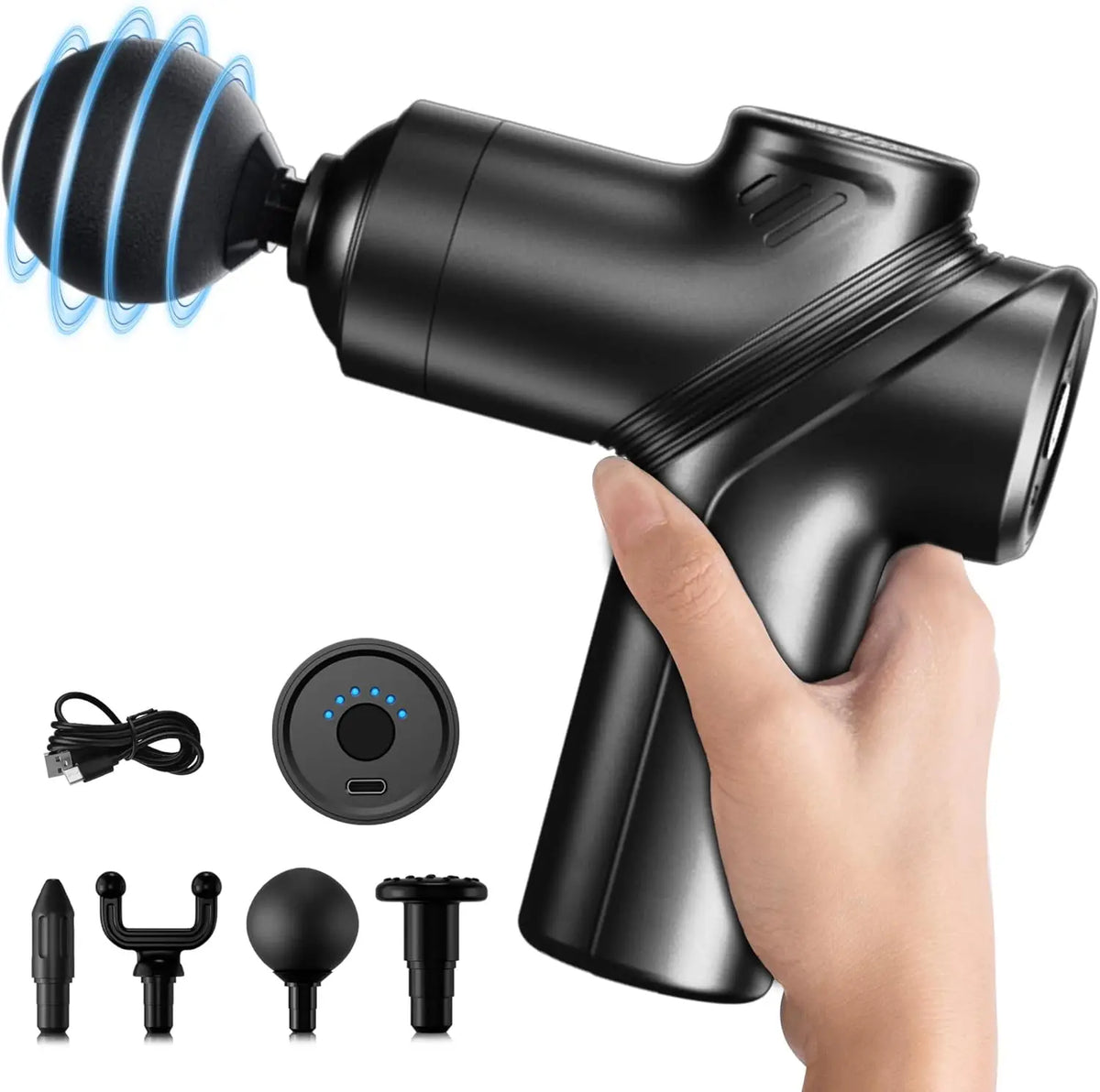 Leercon Massage Gun With Silent Brushless Motor And Four Heads