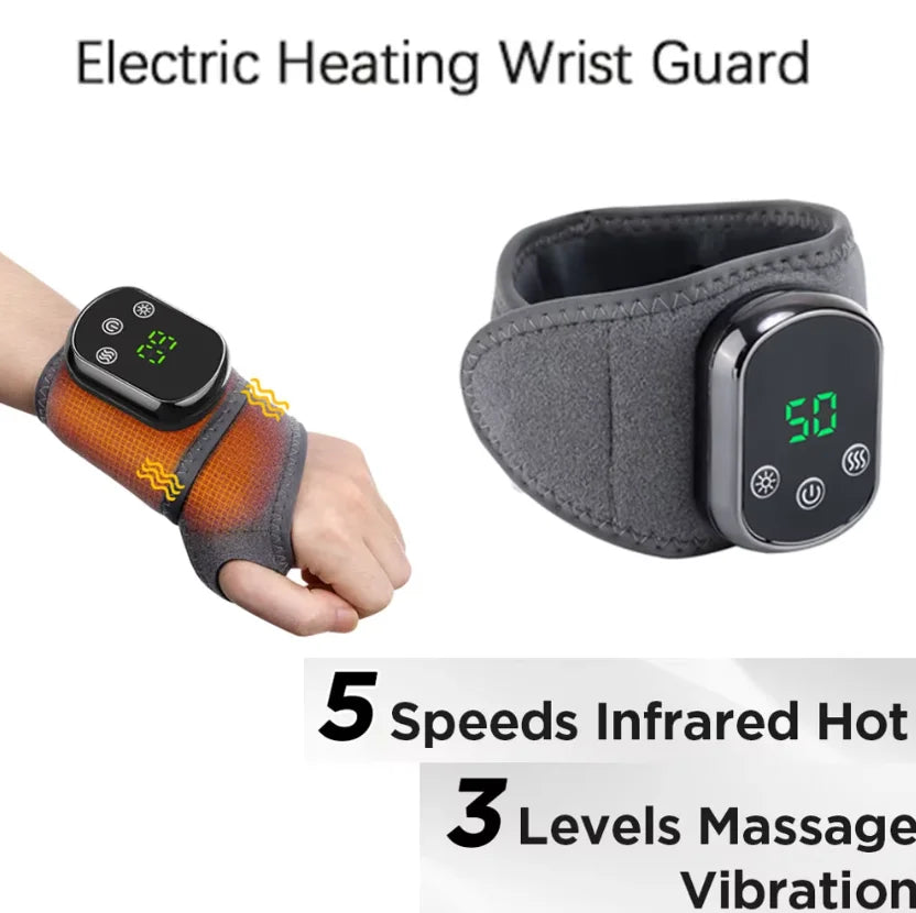 Hailicare Rechargeable Heated Ankle Brace With Vibration Foot Massage