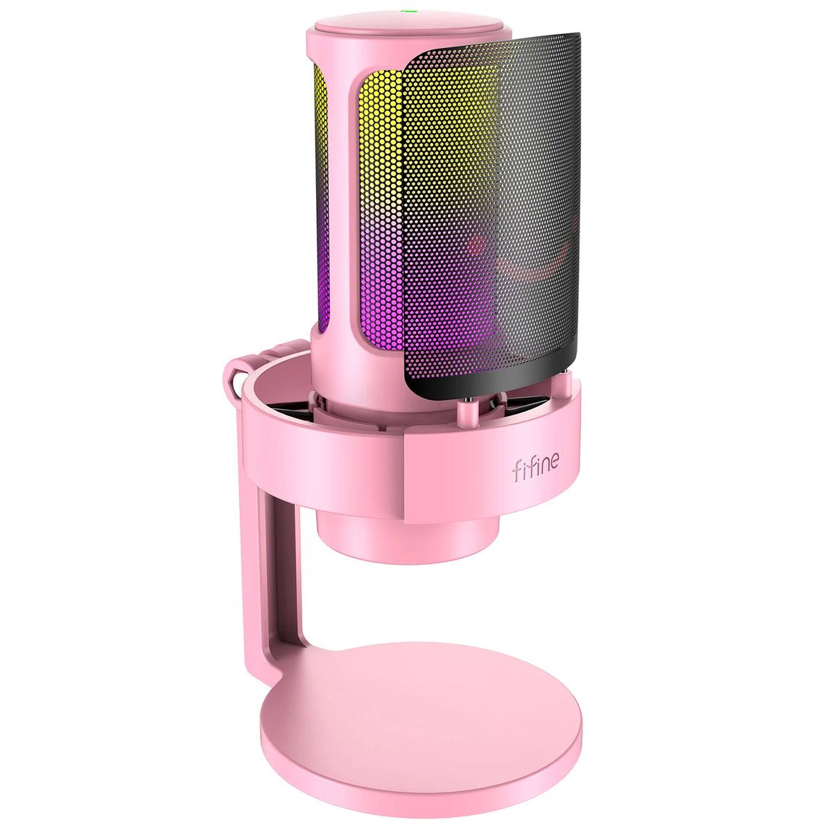 FIFINE USB Microphone RGB Touch Mute Headphone Output PC Streaming