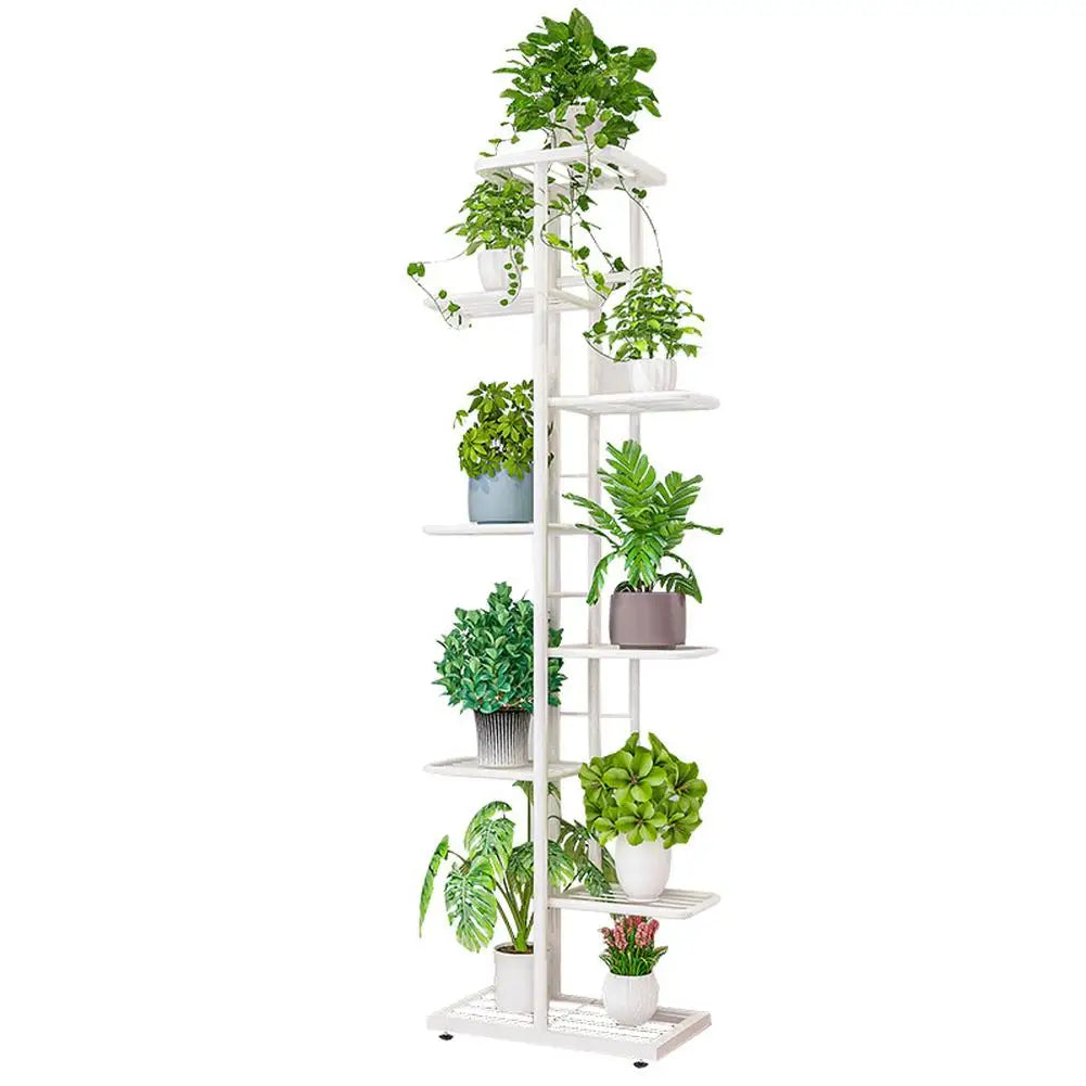 HiMISS Tiered Metal Plant Stand With Multiple Potted Plant Holders