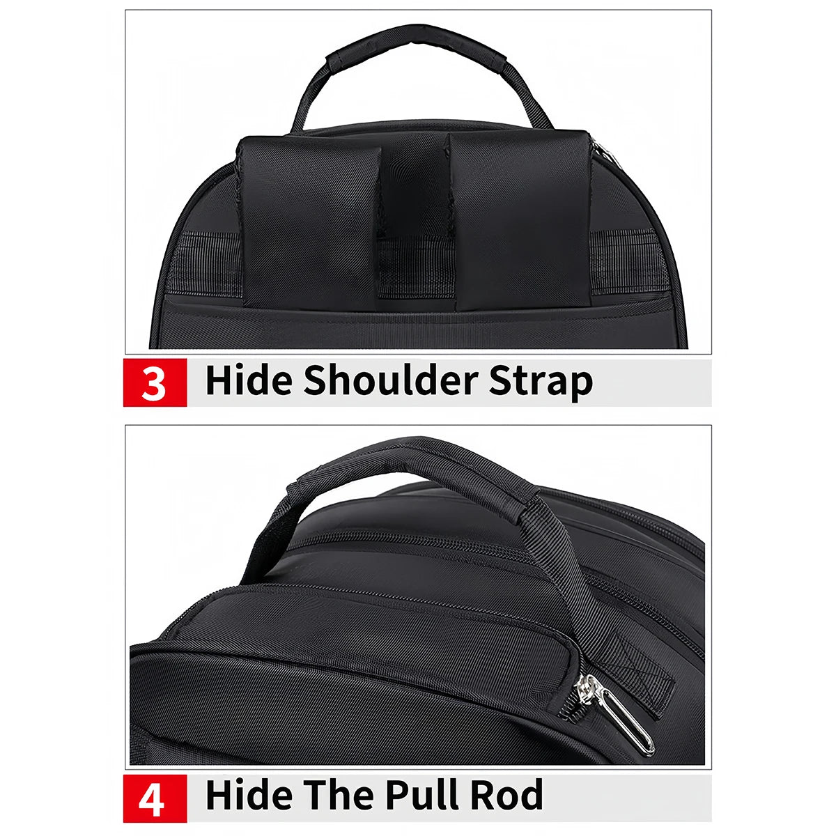Wheeled Laptop Backpack With Large Capacity Travel Rolling Bag
