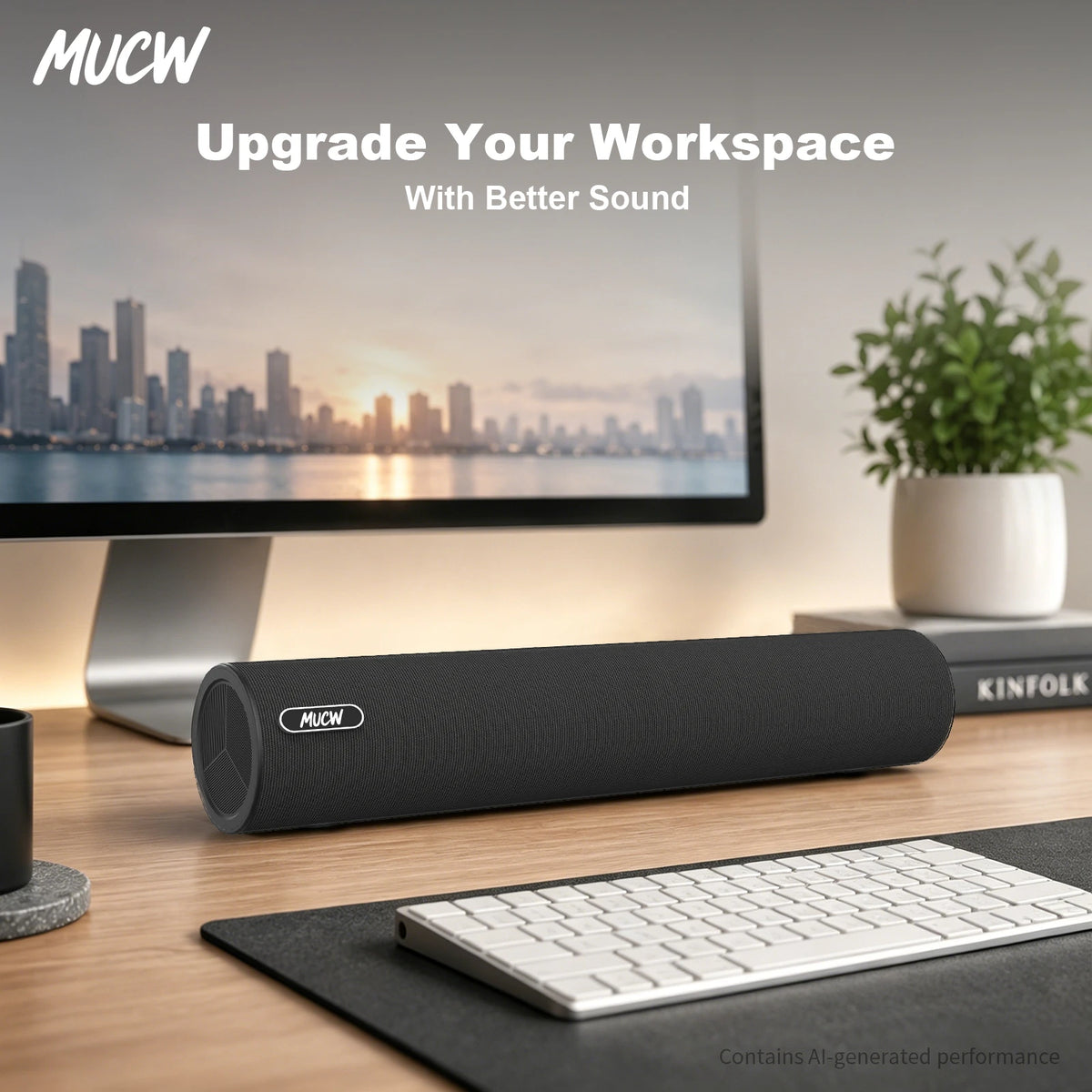 MUCW Wired Stereo Computer Soundbar With USB And AUX Input
