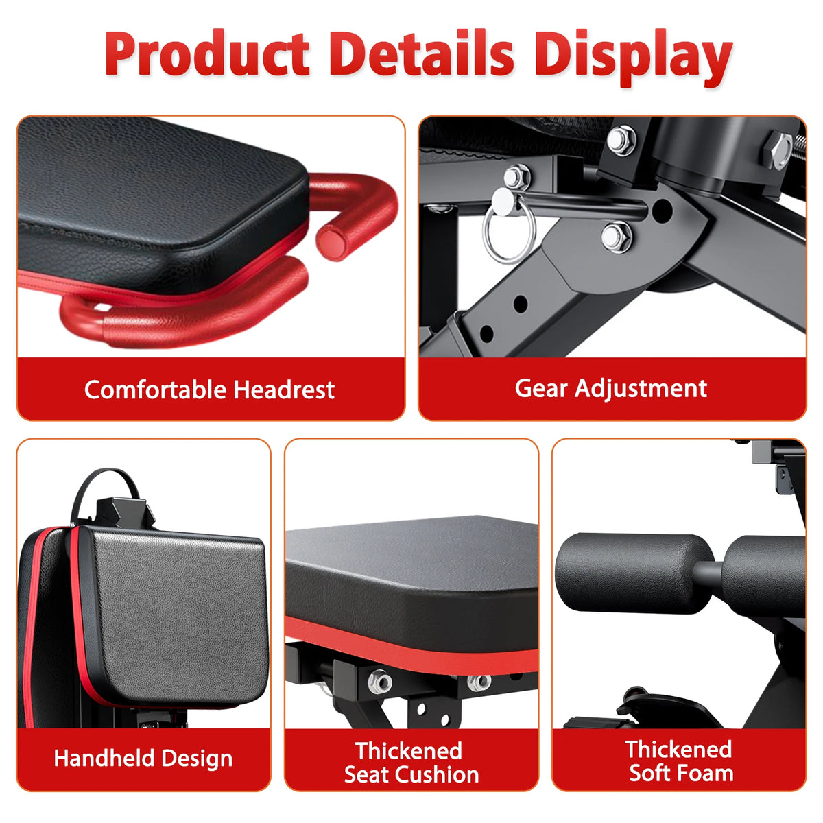 Multifunctional Foldable Dumbbell Bench With Multiple Level Adjustments