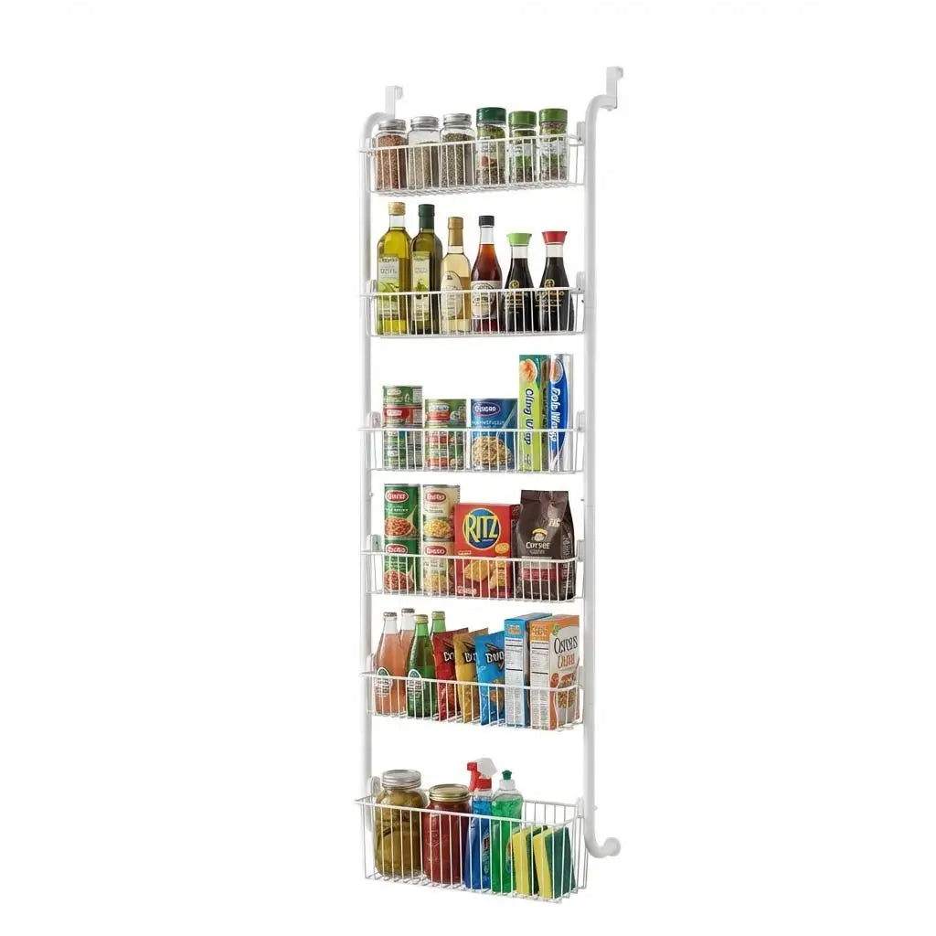 HiMISS Over Door Pantry Organizer Metal Storage Rack
