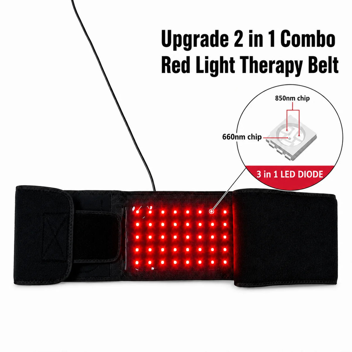 Premium 660Nm 850Nm Near Infrared Red Light Therapy Belt