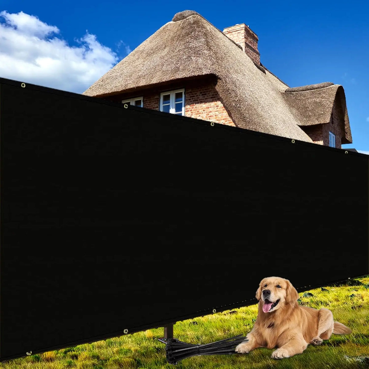 Heavy Duty HDPE Fence Privacy Screen With Cable Zip Ties
