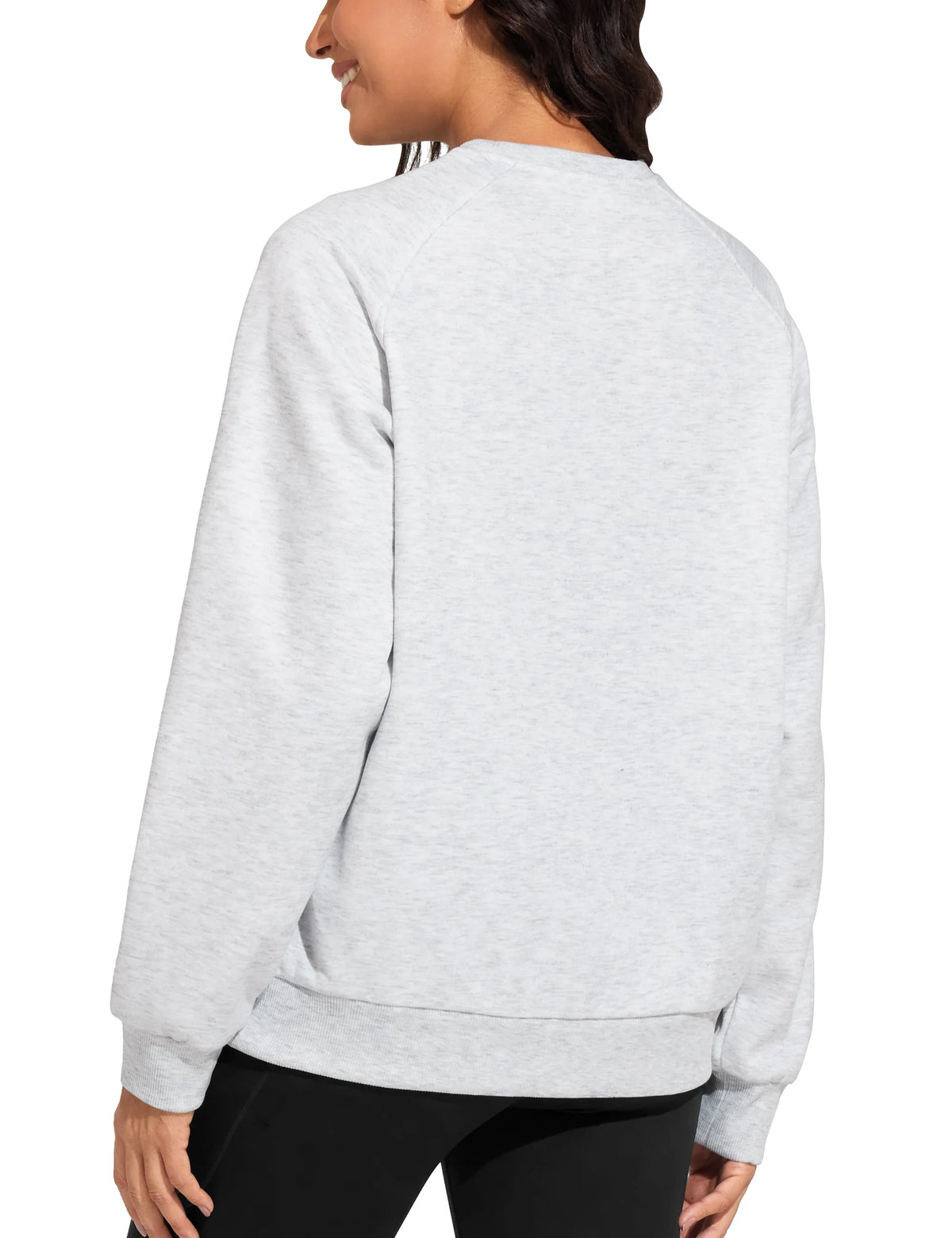 The Gym People Women Long Sleeve Fleece Crewneck Sweatshirt