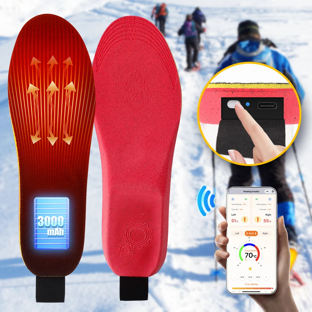 Hailicare Smart Heated Insoles With App Control Rechargeable Foot Warmers