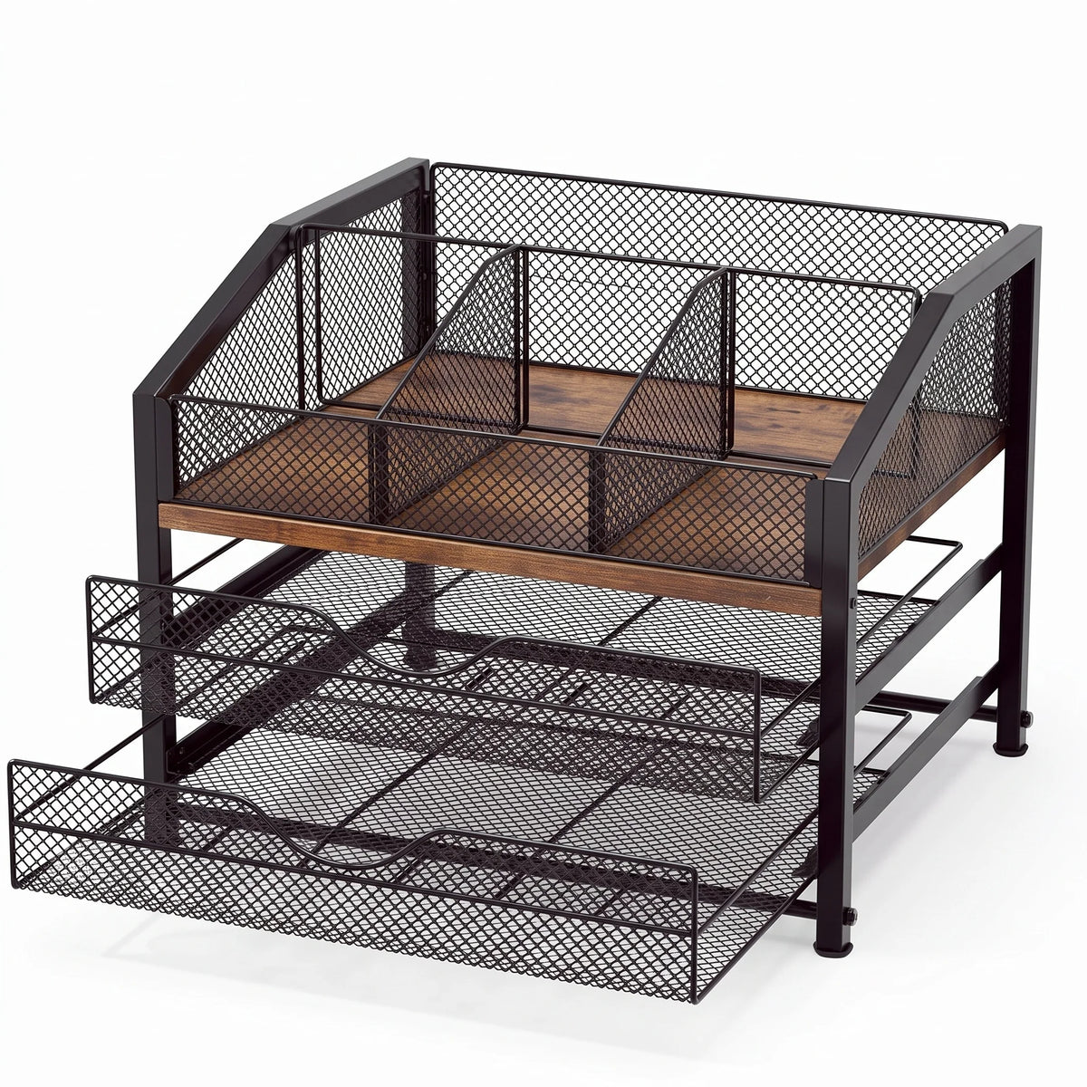 Coffee Bar Organizer With K Cup Holder And Condiment Storage