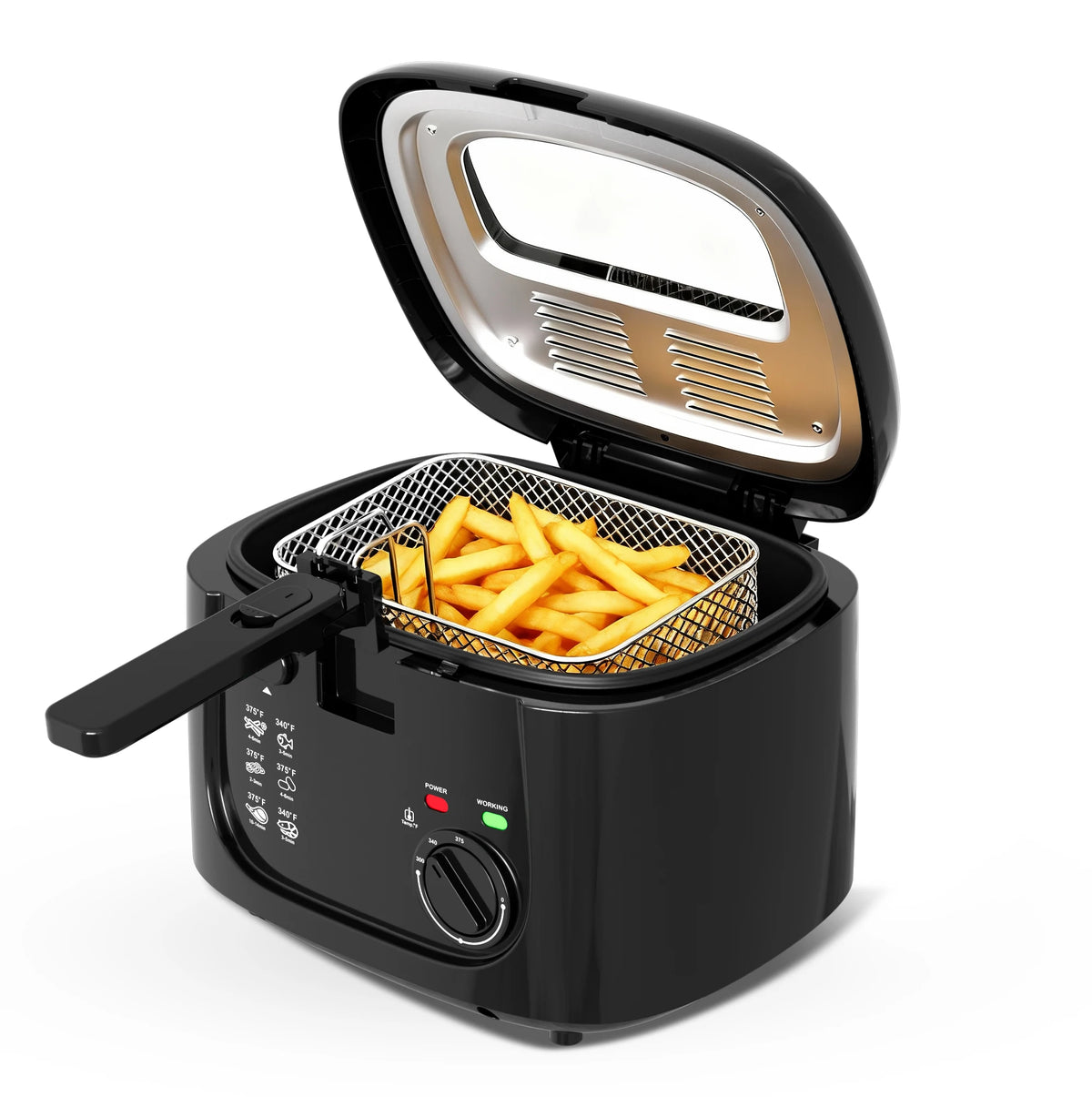 CACHOO 1600W Digital Deep Fryer With Adjustable Temperature Control