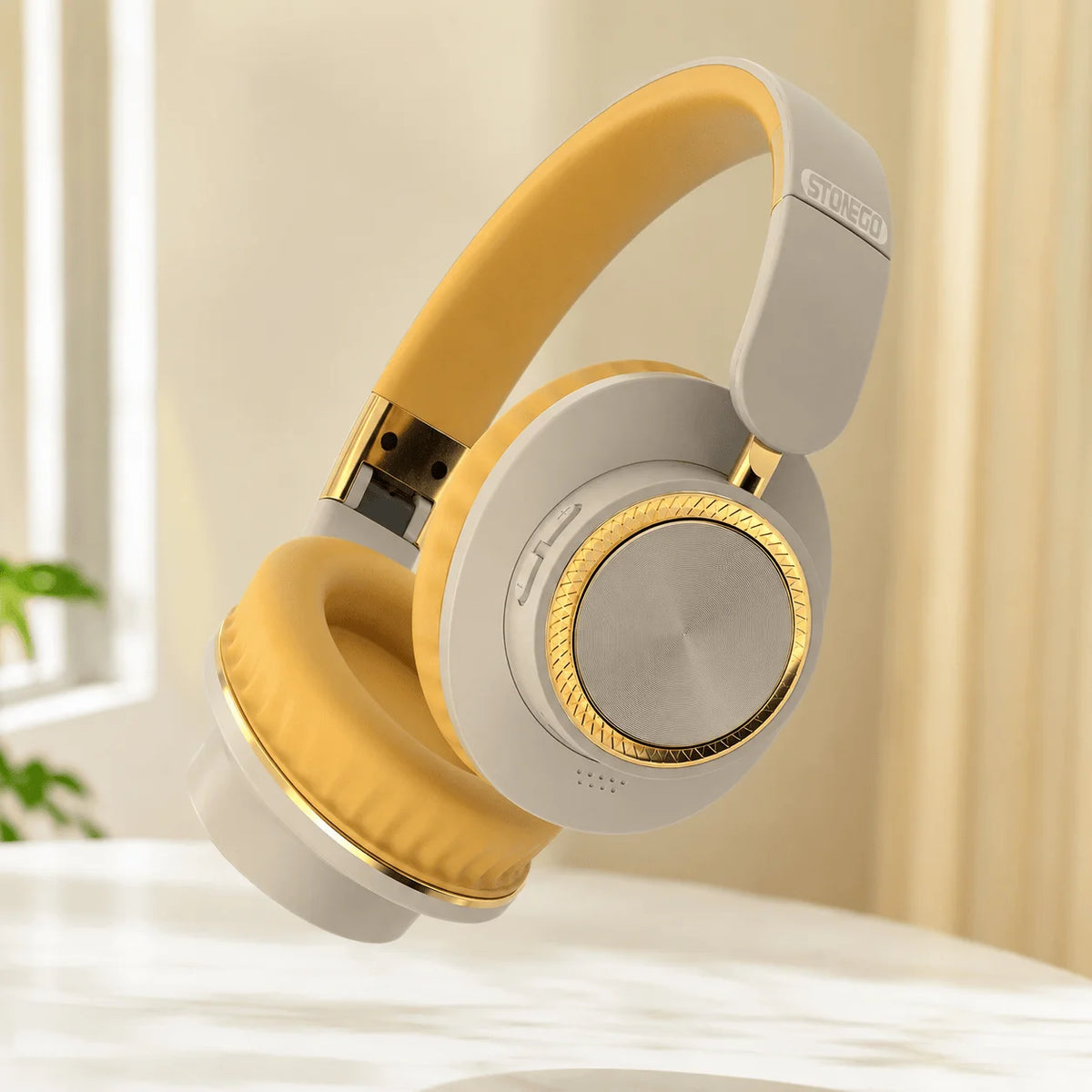 STONEGO Foldable Wireless Bluetooth Gaming Headphones With HiFi Stereo Sound