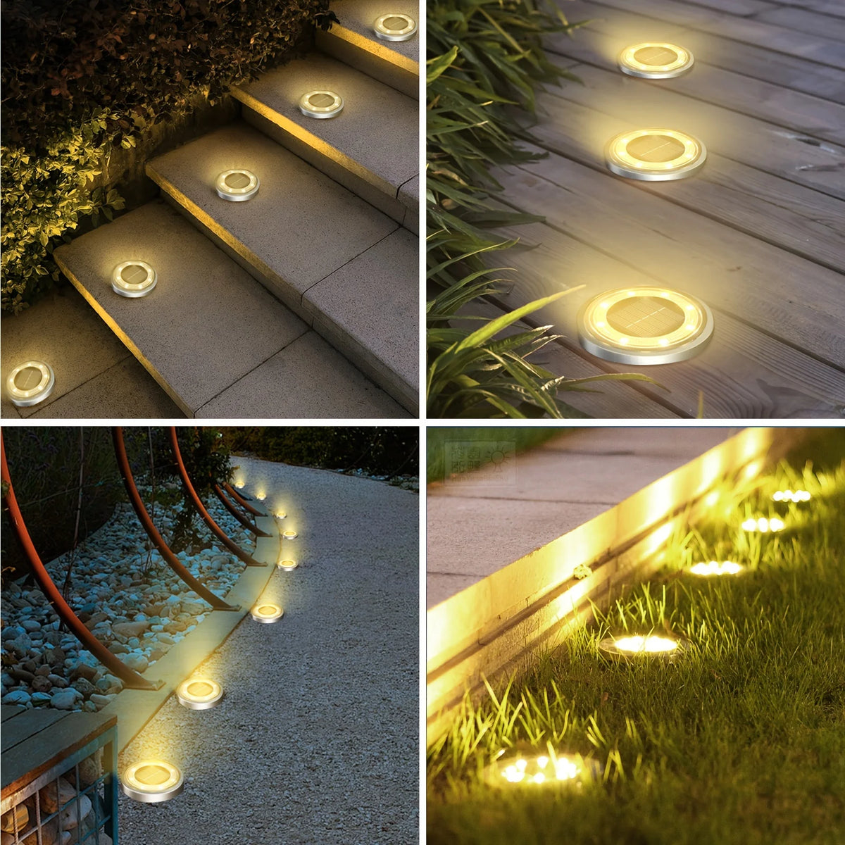 Solar Pathway Lights for Garden Patio Lawn and Landscape Lighting