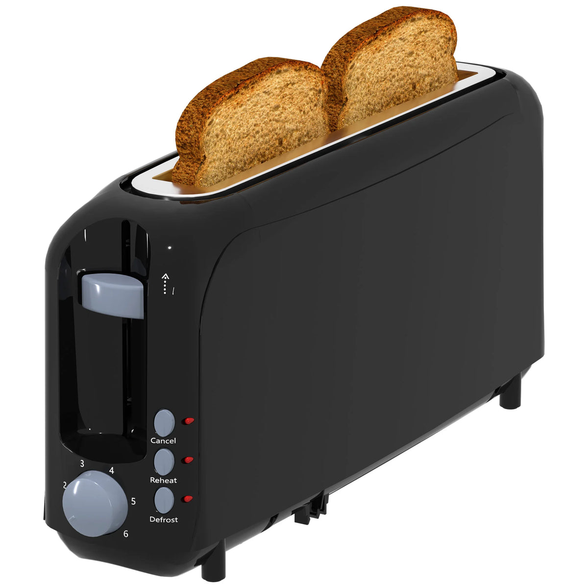 YUKOOL Slim 2 Slice Toaster With Six Shade Settings