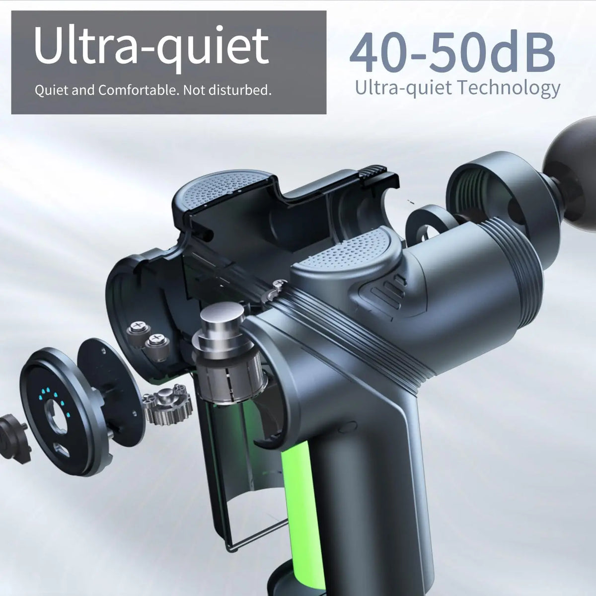 Leercon Massage Gun With Silent Brushless Motor And Four Heads