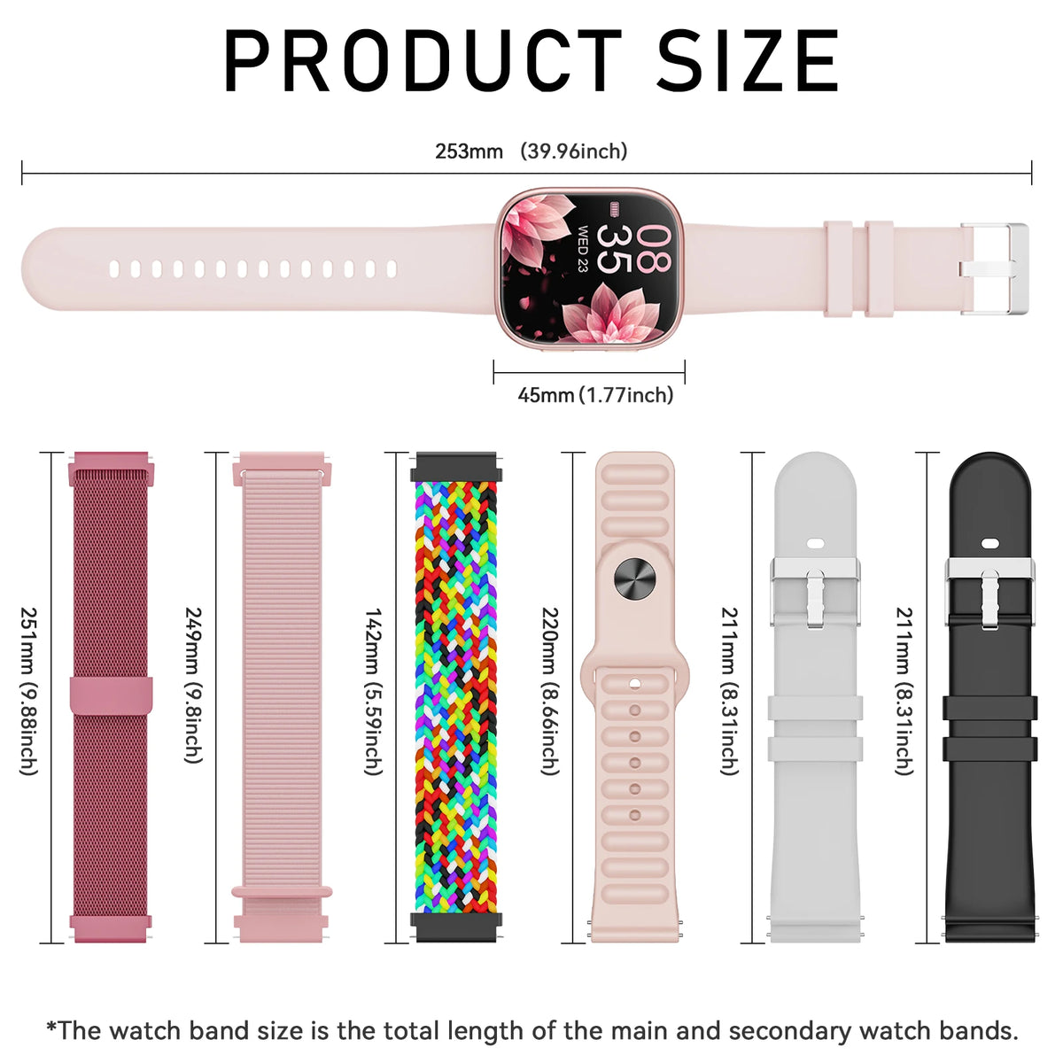 Smartwatch Fitness Tracker With Heart Rate Sleep And Sports Tracking