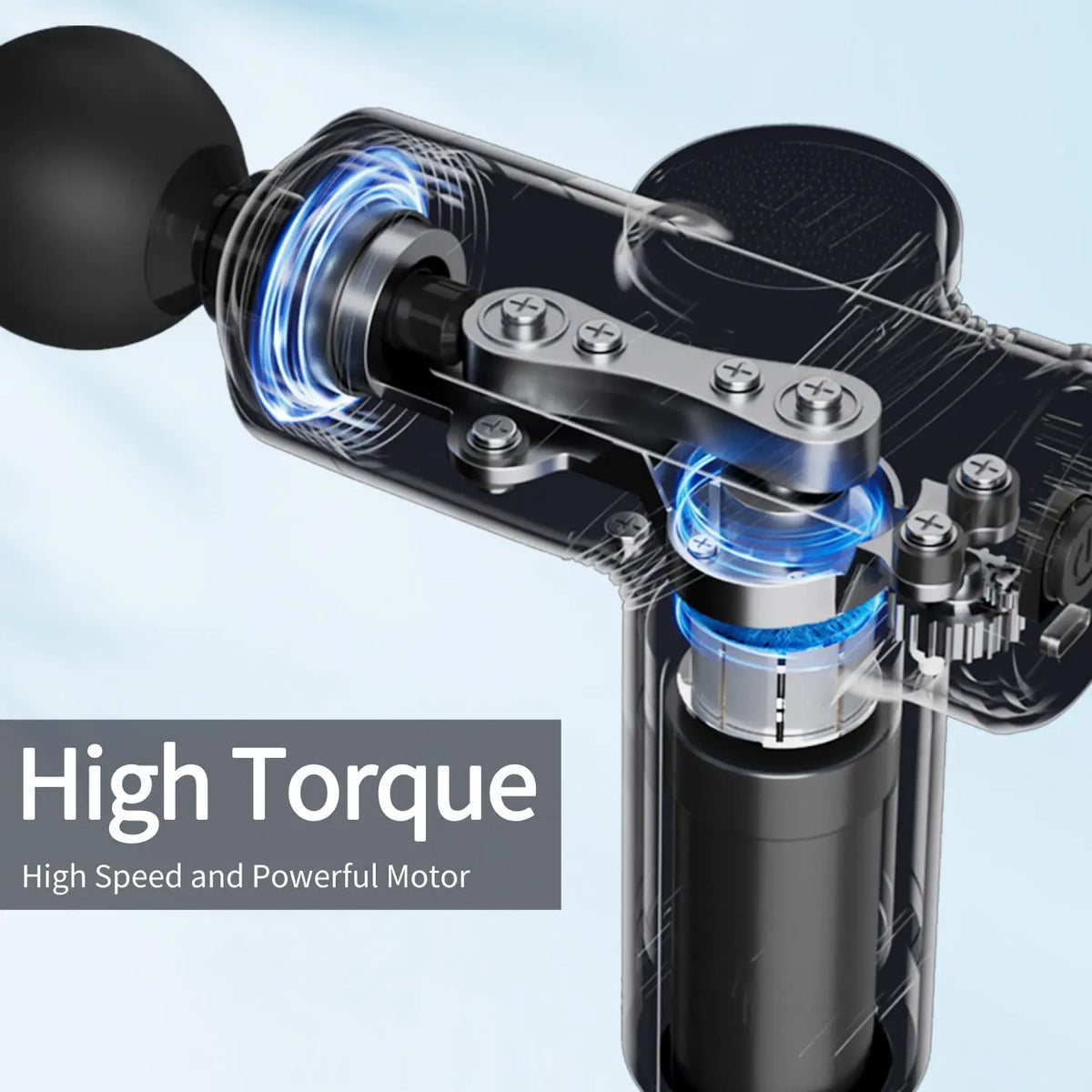 Leercon Massage Gun With Silent Brushless Motor And Four Heads