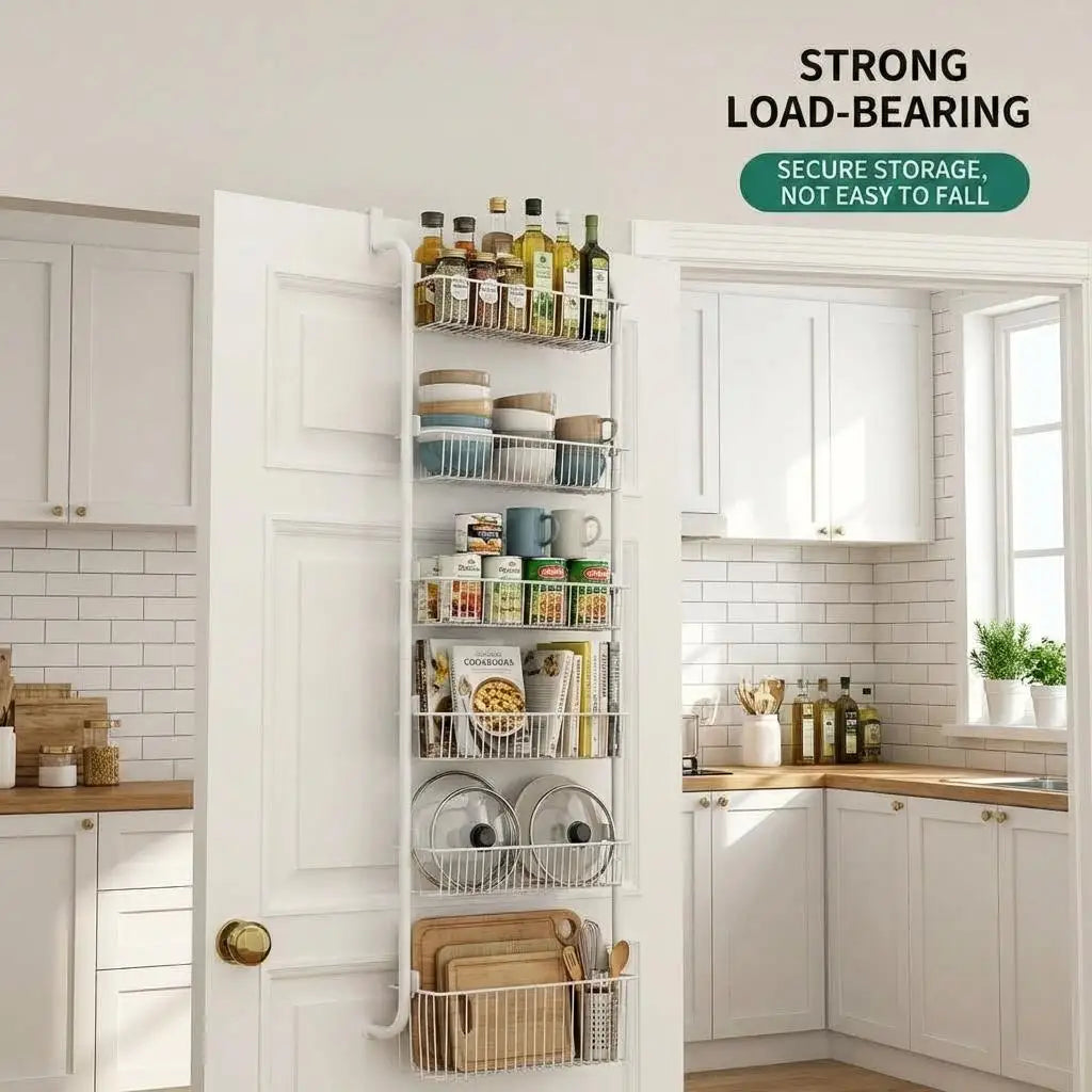 HiMISS Over Door Pantry Organizer Metal Storage Rack