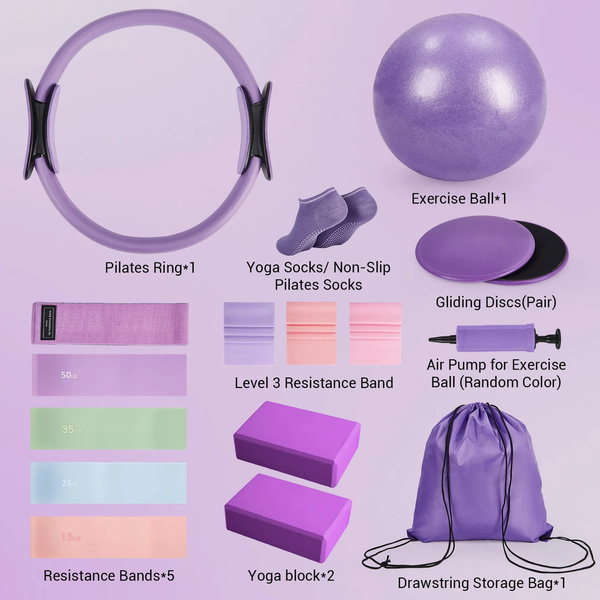 GAOMON 17-In-1 Pilates Ring Kit For Home Fitness Workouts