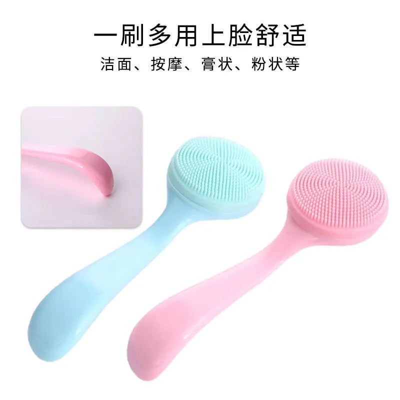 Soft Silicone Facial Cleansing Brush Makeup Removal Blackhead Portable