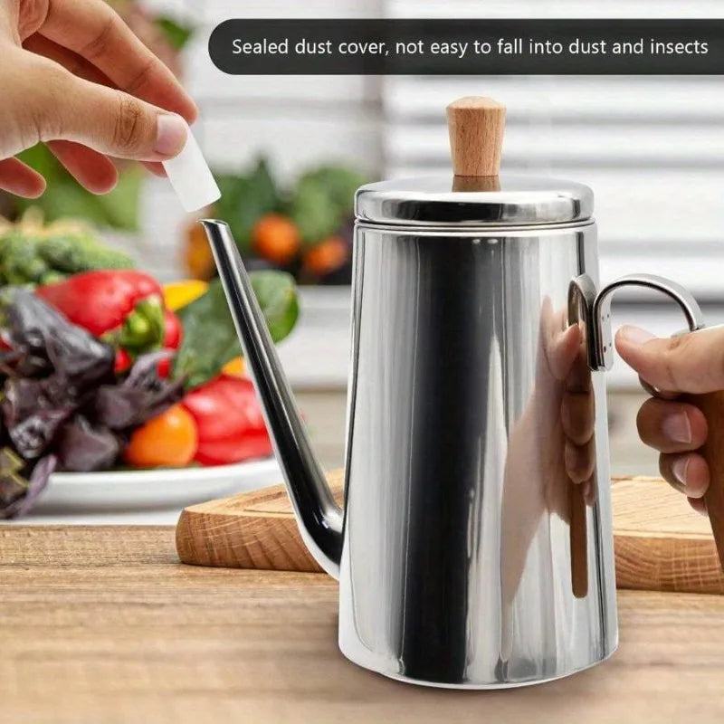 Stainless Steel Oil Strainer Grease Container With Fine Filter Lid