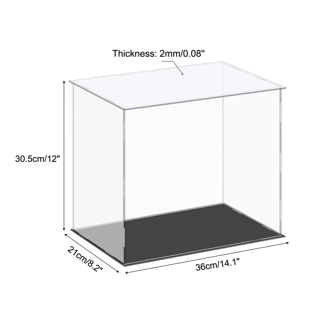 Acrylic Display Case Dustproof Storage Box For Collectibles