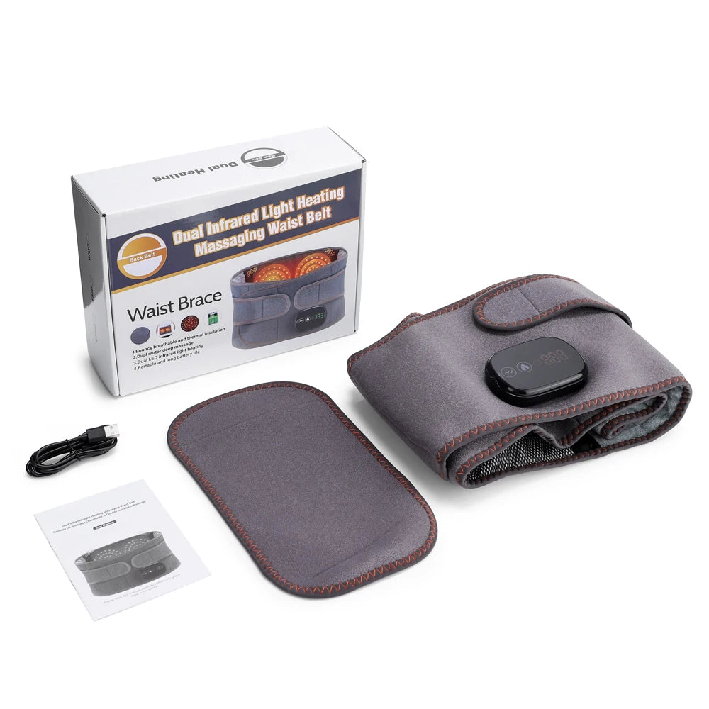 Hailicare Cordless Red Light Heating Waist Massager With Vibration