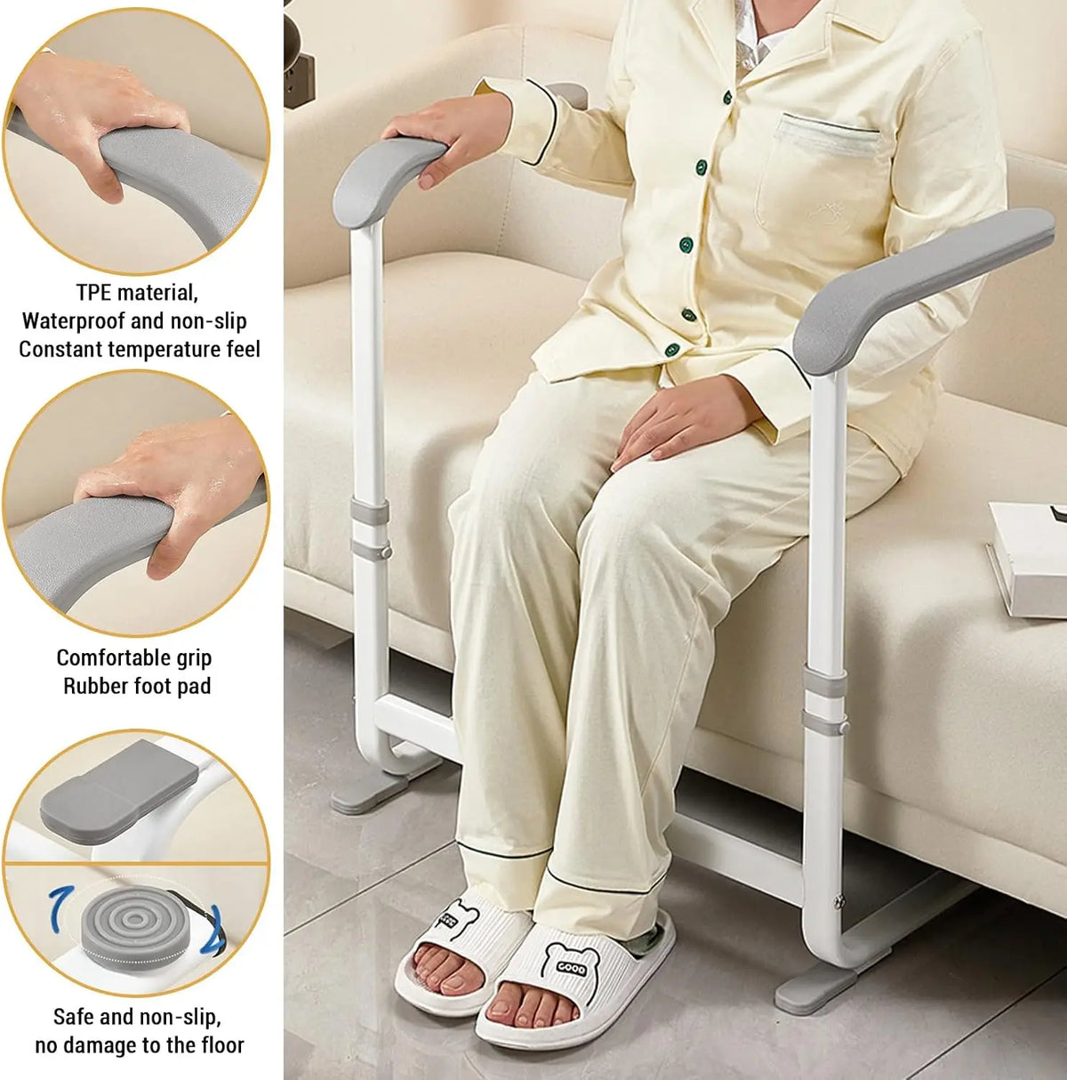 Adjustable Stand Up Assist Handle For Bedside Chair Support
