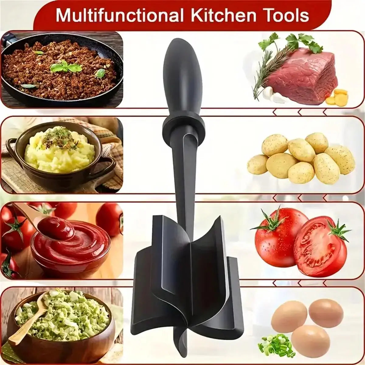 Heat Resistant Meat Chopper And Ground Beef Smasher Tool