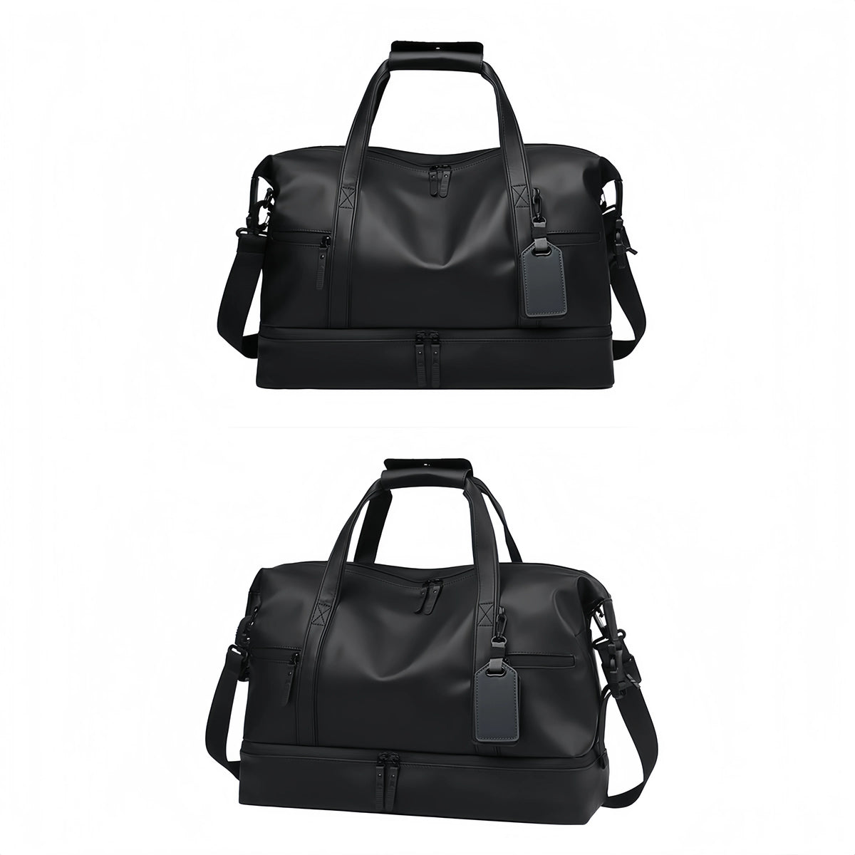 Lightweight Water Resistant Travel Duffel Bag With Shoe Compartment