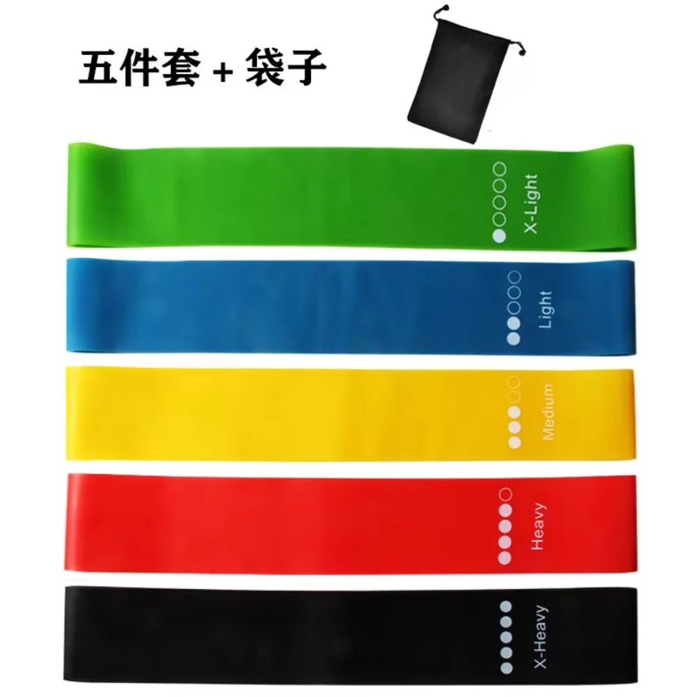 TPE Resistance Bands Set Five Levels Home Fitness Workout