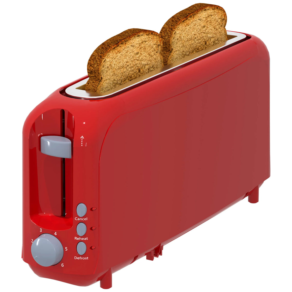 YUKOOL Slim 2 Slice Toaster With Six Shade Settings