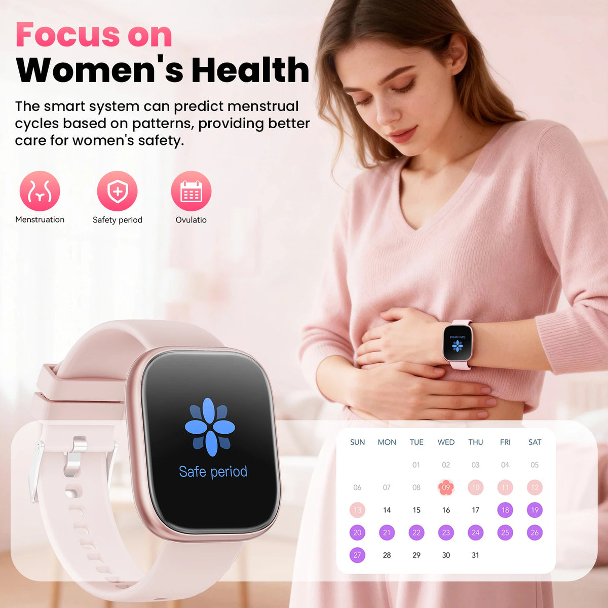 Smartwatch Fitness Tracker With Heart Rate Sleep And Sports Tracking